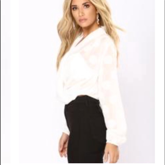 Sheer Polkadot Top - Picture 2 of 2